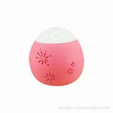 2014 Newest Round Air Diffuser/Humidifier, Silicone Gel Design with Blue LED Light, CE, RoHS Marks